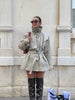 Solid Stand Collar Trench Coats Women Elegant Long Sleeve Double-breasted Belt Jacket Autumn Lady Commuting Outwear