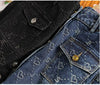 Spring Love Jacquard Denim Skirt Women Autumn Casual Slim Split Buttock Skirt With pockets Female Long Denim Skirts
