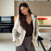 Printed Tassel Blazer Women Spliced Lapel Suit Jacket for Women Streetwear Autumn Winter Loose Casual Outerwear