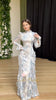Dubai's spring slim-fit long-sleeved dress for ladies with tie belts, printed patterns and made of satin fabric. S-xxl