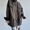 Printed Oversized Drawstring Waist Jackets Women Street Stand Collar Full Sleeve Zipper Slim Coats Autumn Chic Ladies Outerwears