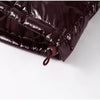 Chic Soild Cropped Quilted Jacket With Hood For Women Casual Zipper Pocket Oversized Warm Coat Lady Winter Street Outerwear