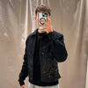 Street Women Jacket Urban Button V-neck Long Sleeve Patchwork Panelled Female Coat Spring Autumn Chic Lady Outwears