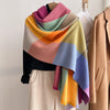 Plaid Scarf Winter Warm Cashmere Women Long Pashmina Foulard Female Scarves Lady Tassel Shawl Wraps Travel Poncho Blanket