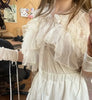 Lolita Short Shawl Coat Women Sweet Kawaii Lace Mesh Open Front Poncho Gothic Girls Retro Cute Princess Capes Outerwear