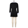 Women Pleated Mini Skirts Suit and Shirt Patchwork Long Sleeve Blazer Matching 2 Two Piece Set Outfits