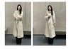 Autumn Simple Style Korean Long Stand-up Collar White Trench Coat Women's Trench