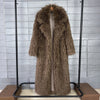 Colorful Women's Furry Coat Rose Pink Faux Fur Coat Suit Collar Autumn Winter Thick Cardigan Long Overcoat Chic 2DB5859