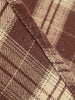 Mock Neck Bowknot Plaid 50s Vintage Dresses for Women 3/4 Length Sleeve Autumn Winter Elegant Pockets Midi Dresses