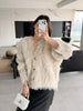 Women Autumn Furry Sweater Coat Single Button Design Knitted Warm Coat Thick Cardigans Clothes Tops For Women Sweater