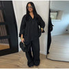 Navy Blue Bubble Tie Waist Maxi Dress Loose Flared Long Sleeve Spring Modest Women Shirt Dress Elegant Lady Vestidos