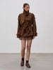 Chic Stand Collar Lace Up Trench Coat Women Long Sleeves Single Breasted Short Windbreaker Spring Lady Daily Street Jacket