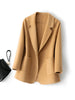 Women's Coat Pure Wool Plaids and Tweedst Camel Women's Coat Elegant Trench Coat