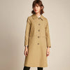 Spring Autumn Korean Women's Windbreaker Lapel Single-breasted Mid-length Ladies Overcoat British Casual Trench Coat