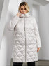 Women's Winter Jacket Plus Size Women Parka Long Thick Bio Down Jackets Hooded Diamond Quilted Coat Female Clothing