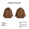 Women’s Corduroy Jacket Colorblock Waxed Collar Utility Coat Retro Button Workwear Short Outerwear for Autumn Winter