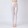 Sexy Women Thin Sheer See Through Pants Elastic Sexy Tight Silk Shiny Pencil Pant Oil Glossy Candy Color Yoga Leggings
