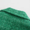 textured suit lapel long sleeved double row button pocket decoration Spring and Autumn women's versatile suit jacket