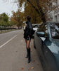 Solid Leather Moto Jacket For Women Winter Turtleneck Retro Coats Asymmetry Elegant Vintage PU Jackets