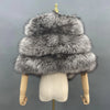 Janefur Real Fox Fur Shawl Poncho Women Elegant Wedding Bridal Formal Party Warm Winter Natural Fur Cape Coat