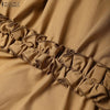 Modest Hijabs Abaya Long Dresses Women Muslim Ramadan O-Neck Pleated Lantern Sleeve Solid Color Ruffles A-Line Robes 3XL