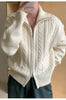 100%cashmere cardigan for women high neck loose and soft sweater for autumn and winter wool knitted sweater thickened coat