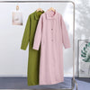 Chic Stand Collar Long Woolen Coats Women Loose Puff Sleeve Single Breasted Solid Warm Overcoat Autumn Winter Lady Outwear
