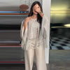 Sequined Tassel Oversized Shawl Tops Women Sexy Roud Neck Long Sleeve Shining Loose Fitting Capes Chic Ladies Partywear Clubwear