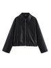 Autumn Winter Women's Moto Biker Zipper Long Sleeve Jacket Faux Leather Jacket Outerwears Causal Coats