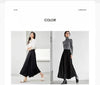 Black Wide-Leg Pants Autumn Flowy Ankle-Length Side Zipper Detail Trousers Office Lady Commuter Bottoms A1738