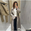 Women Casual Plaid Windbreaker Turn-down Collar Long Sleeve Belt Waist Jacket Spring High Street Lady Commute Coat