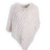 Women's 100% Real Natural Rabbit Fur Knitted Pullover Poncho Lady Cape Genuine Fur Shawl Warm One Size