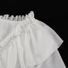 Women Long Sleeve V-Neck Loose Style Boho White Long Dress Flounce Chiffon Maxi Dress Vestidos Clothes