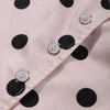 Pink Polka Dot Jacket For Women Casual Stand Collar Long Sleeve Button Loose Coat Lady Spring Chic Street Outerwear