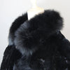 Lady 100% Natural Rex Rabbit Fur Coat Women Winter Thick Warm Real Rex Rabbit Fur Jacket With Quality Fox Fur Collar