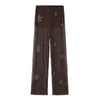 Mujer Sequin Baggy Pants Woman Beads Wide Leg Pants for Women See Through Casual Pants Women Streetwear Trousers Womens