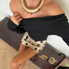 Elegant Dot Shirt Skirts Suit Women Long Puff Sleeve Button V-neck Jacket Mini Skirt Spring Chic 2 Pieces Set Lady