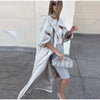 Women's Crinkle Windbreaker Jacket Lapel Full Sleeve Single-Breasted Long Trench Coat Autumn Daily Lady Chic Outwears