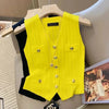 Spring Autumn Elegant V-neck Be All-match Ladies Sweater Vest Jacket Temperament Women's Knitting Cardigan Waistcoat Top