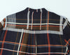 European and American Style Women's Casual Plaid Pocket Shirt High Waist Loose Long Pants Two Pieces Sets