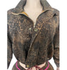Leopard Print 2 Piece Sets Woman Lapel Full Sleeve Zip Crop Jackets And Skinny Shorts Hottie Street Suits