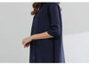 Women Pleated Single Breasted Dress Stand Theree Quarter Sleeve Tide Spring 2F0095