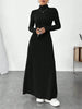 Knitted Elegant Long Sleeve Dress Women Autumn Winter Vintage Dresses Turtleneck Solid Vestidos Casual Street Y2K