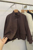 Korean Short Stand-up Collar Jacket Women's Loose Windbreaker Coat Spring Autumn Leisure Tooling Jacket Coat Female Overwear Top