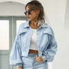 Autumn Cropped Corduroy Jackets Overcoat Single Breasted Lantern Sleeve Coats Women Vintage Winter Women Jacket 18047