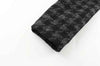 Houndstooth Faux Wool Jacket Women Korean Loose Elegant Double Breasted Suit Overcoat Winter Thick Warm Blend Outerwear