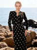 High Street Vestido Women's Beaded Wrapped Chest Long Maxi Dress +Short Jacket