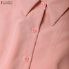 Plus Size Women Stylish Belted Pleated Maxi Dresses Long Sleeve Lapel Half Buttons Solid Color Long Dress Streetwear 5XL