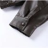 Street Waist Cinching Leather Jacket Women Loose Solid Stand Collar Zipper Pocket Jackets Spring Lady Outwear