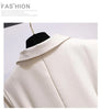 Spring Autumn Women's Dresses Suit Collar Stitching Fake Two-Piece Elegant Lady Office Long Dress Vestidos
